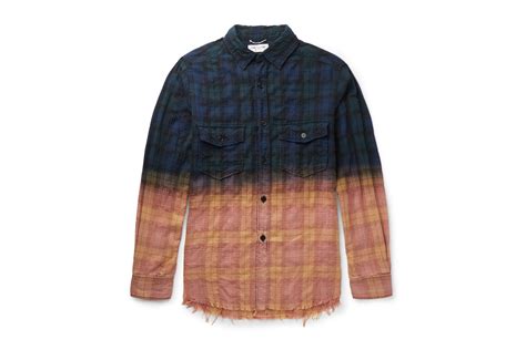 ysl dip dye shirt|Saint Laurent Two Tone Flannel MR PORTER .